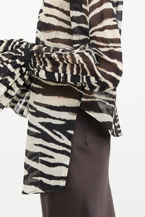 Dries Van Noten Sheer Printed Shirt