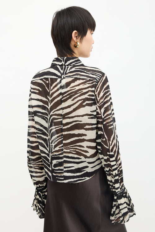 Dries Van Noten Sheer Printed Shirt