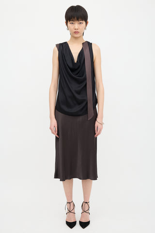 Dries Van Noten Silk Cowl Blouse