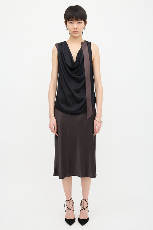 Dries Van Noten Silk Cowl Blouse