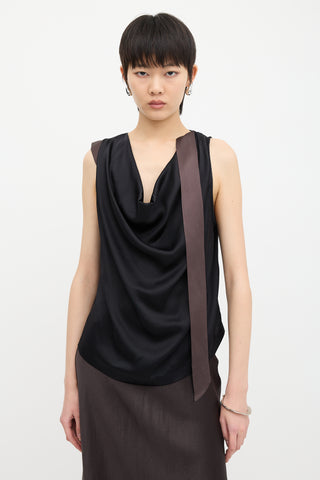 Dries Van Noten Silk Cowl Blouse