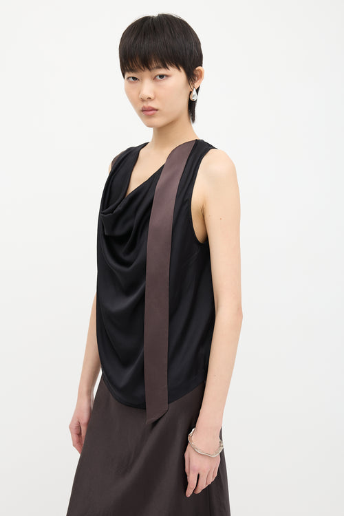 Dries Van Noten Silk Cowl Blouse