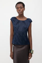 Dries Van Noten Silk Crinkled Satin Top