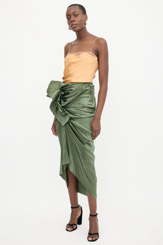 Dries Van Noten Silk Drape Skirt