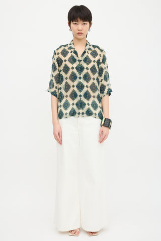 Dries Van Noten Silk Patterned Blouse