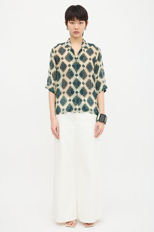 Dries Van Noten Silk Patterned Blouse