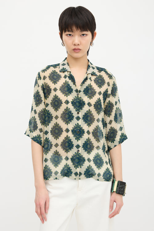 Dries Van Noten Silk Patterned Blouse