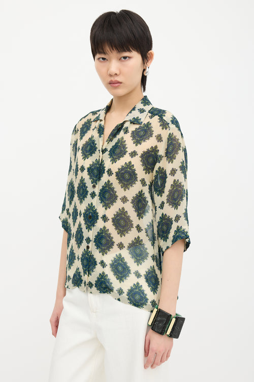 Dries Van Noten Silk Patterned Blouse
