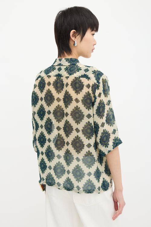 Dries Van Noten Silk Patterned Blouse
