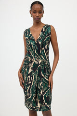 Dries Van Noten Silk Printed Sequin Dress