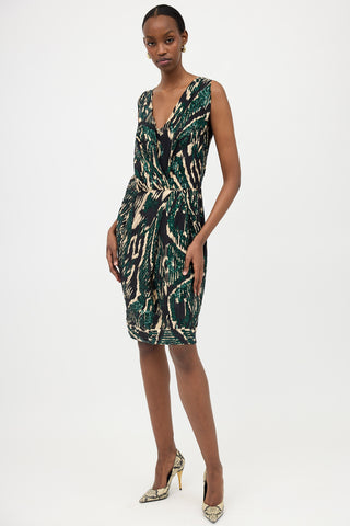 Dries Van Noten Silk Printed Sequin Dress