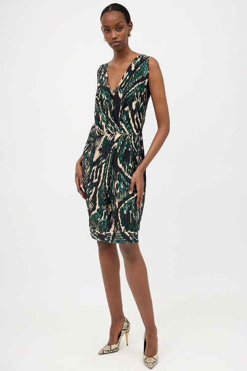 Dries Van Noten Silk Printed Sequin Dress