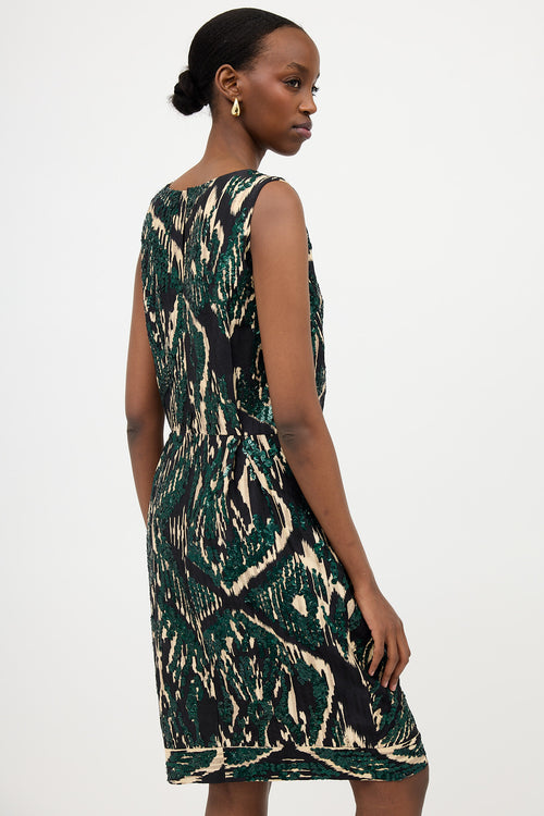 Dries Van Noten Silk Printed Sequin Dress
