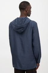 Dries Van Noten Silk Satin Hooded Anorak