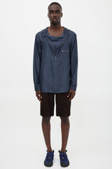 Dries Van Noten Silk Satin Hooded Anorak