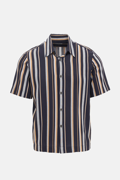 Dries Van Noten Striped Short Sleeve Shirt