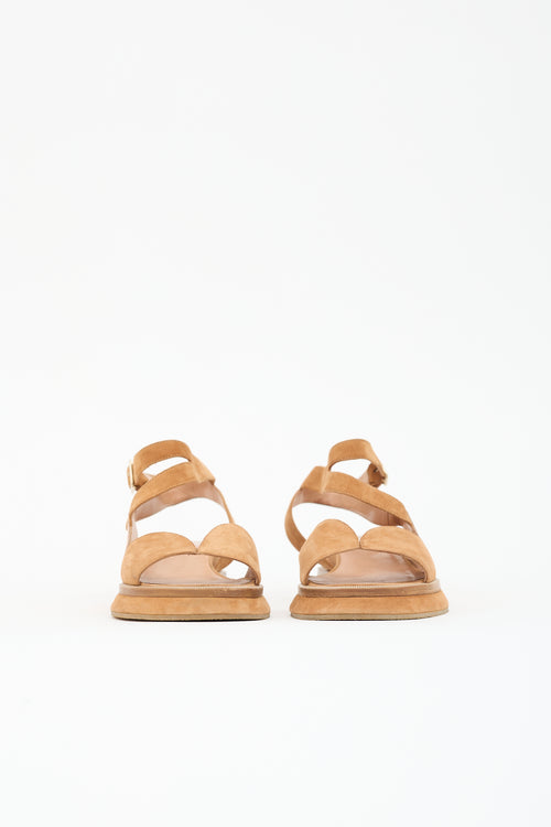 Dries Van Noten Suede & Metallic Sandal