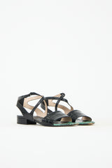 Dries Van Noten Embossed Leather Sandal