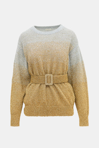 Dries Van Noten Tinsel Belted Sweater