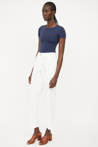Dries Van Noten White Relaxed Fit Pant