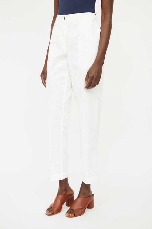 Dries Van Noten White Relaxed Fit Pant