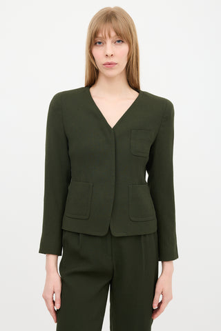 Dries Van Noten Wool Crepe Jacket
