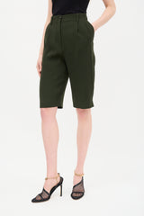 Dries Van Noten Wool Crepe Shorts