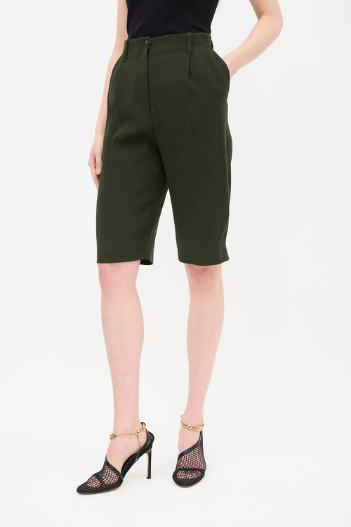Dries Van Noten Wool Crepe Shorts