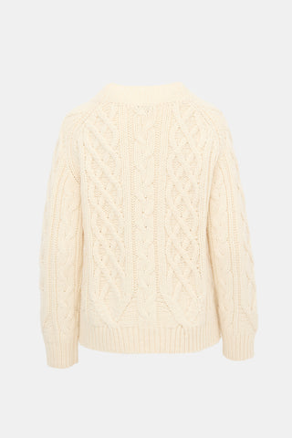 Dries Van Noten Wool Cable Knit Sweater