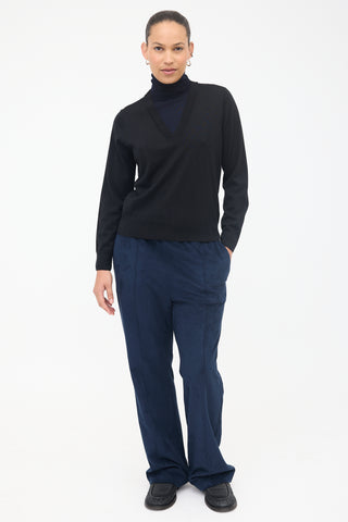 Dries Van Noten Wool Layered Turtleneck Sweater