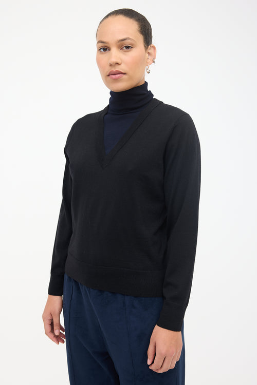 Dries Van Noten Wool Layered Turtleneck Sweater