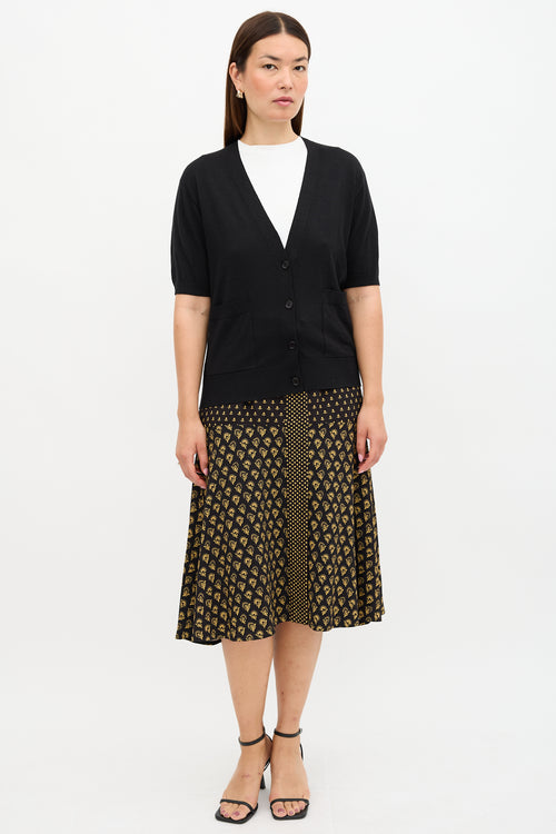 Dries Van Noten Wool Short Sleeve Cardigan