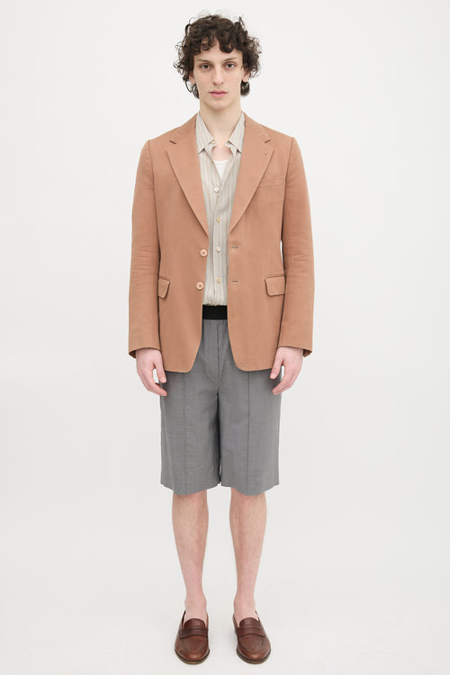 Dries Van Noten Linen Notched Blazer