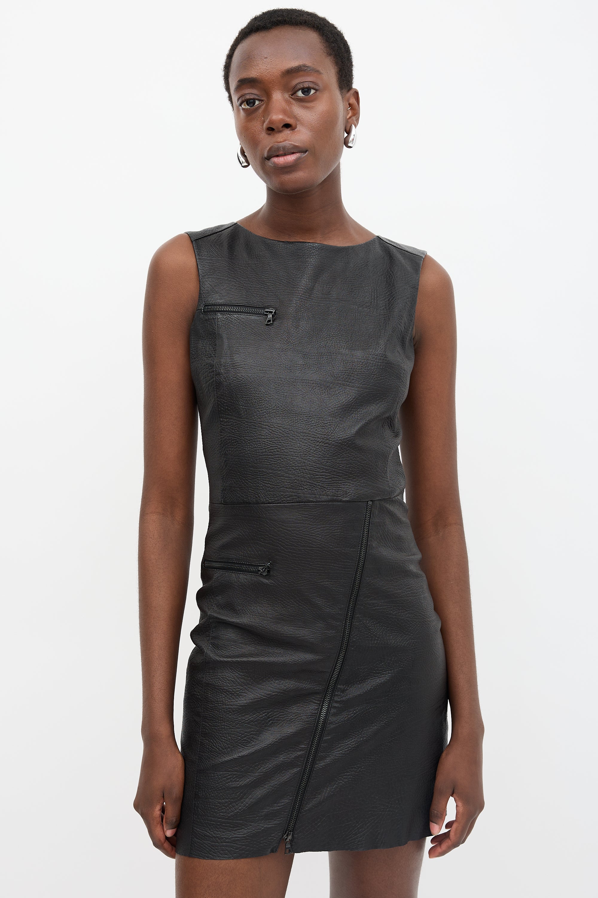 Drome // Leather Zip Sheath Dress VSP Consignment Drome // Leather Zip Sheath Dress VSP Consignment