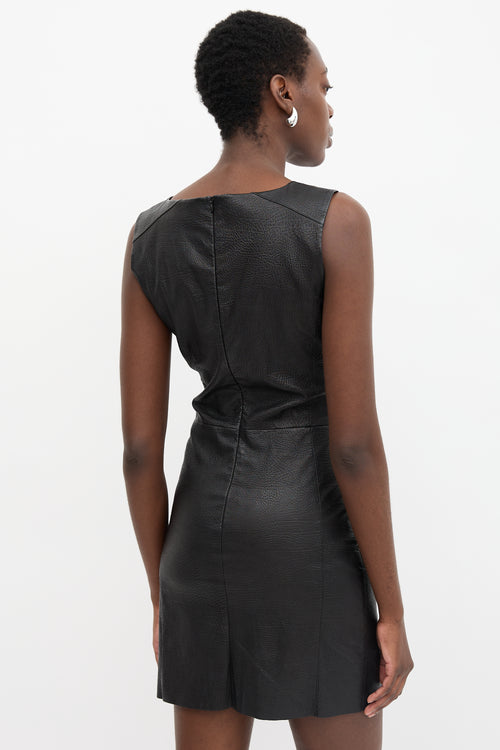 Drome Leather Zip Sheath Dress