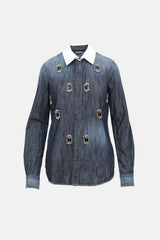 DSquared2 Chambray Embellished Shirt