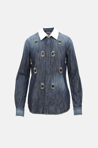 DSquared2 Chambray Embellished Shirt