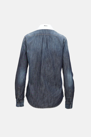  Chambray Embellished Shirt