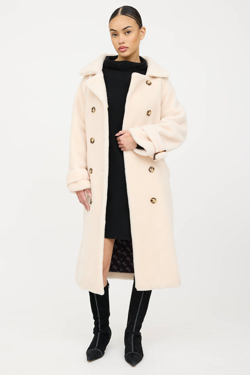 Ducie Wool Double Breasted Teddy Coat
