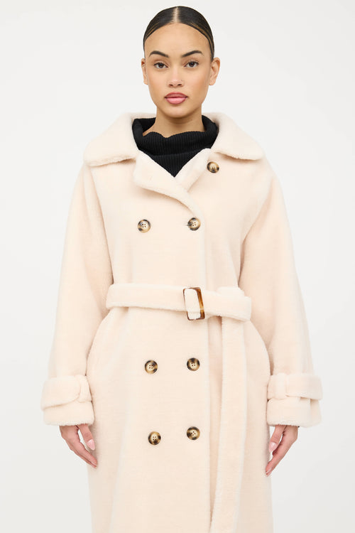 Ducie Wool Double Breasted Teddy Coat