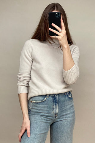 Grey Cashmere Knit Sweater