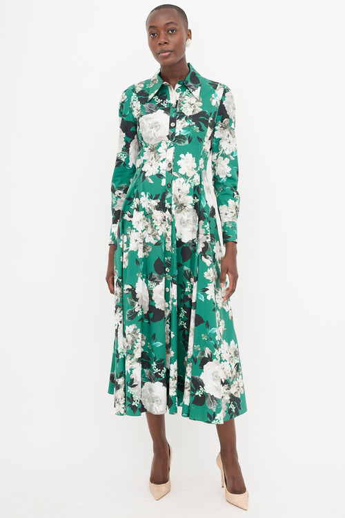 Erdem Poplin Floral Josianne Dress