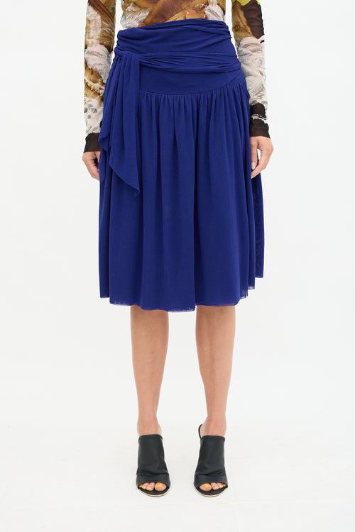 Jean Paul Gaultier Mesh Gathered Wrap Skirt