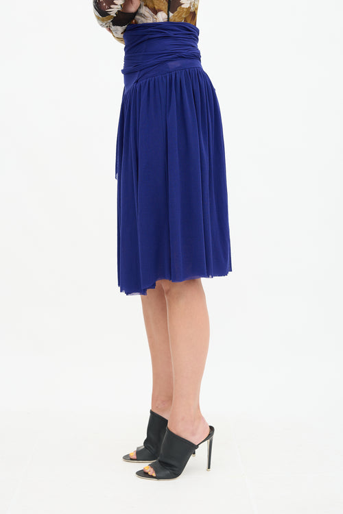 Jean Paul Gaultier Mesh Gathered Wrap Skirt
