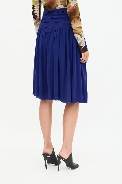 Jean Paul Gaultier Mesh Gathered Wrap Skirt