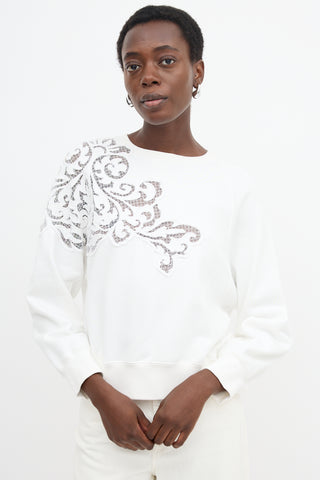 Ermanno Scervino Paisley Cutout Sweatshirt