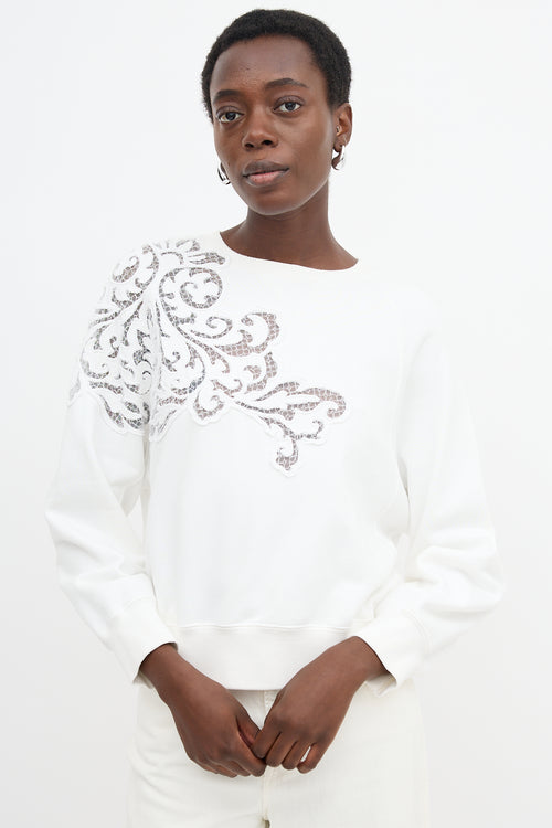 Ermanno Scervino Paisley Cutout Sweatshirt