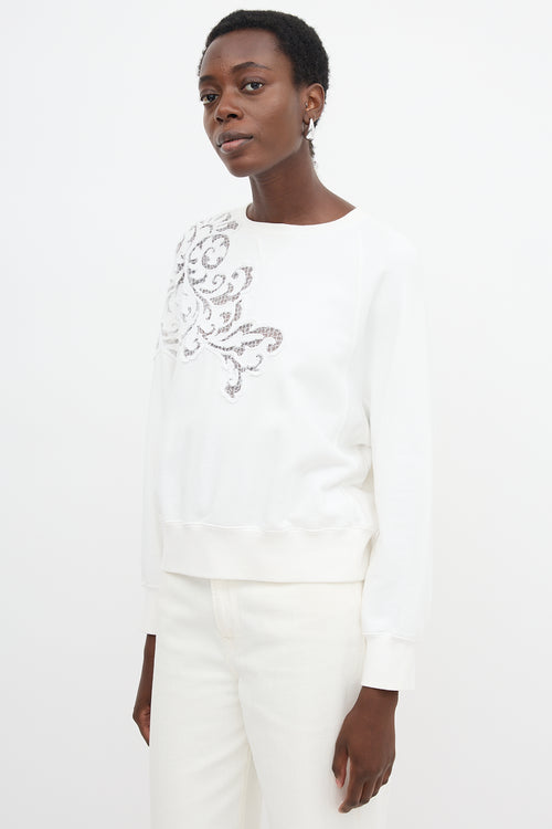 Ermanno Scervino Paisley Cutout Sweatshirt