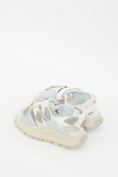 Eytys Grey & Blue Leather Quest Platform Sandal