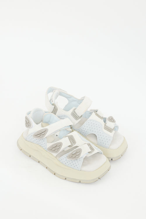 Eytys Grey & Blue Leather Quest Platform Sandal